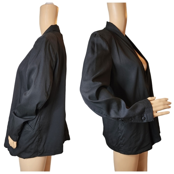 HATCH Maternity black open front drape blazer. Pockets. Size 1 - Picture 10 of 16